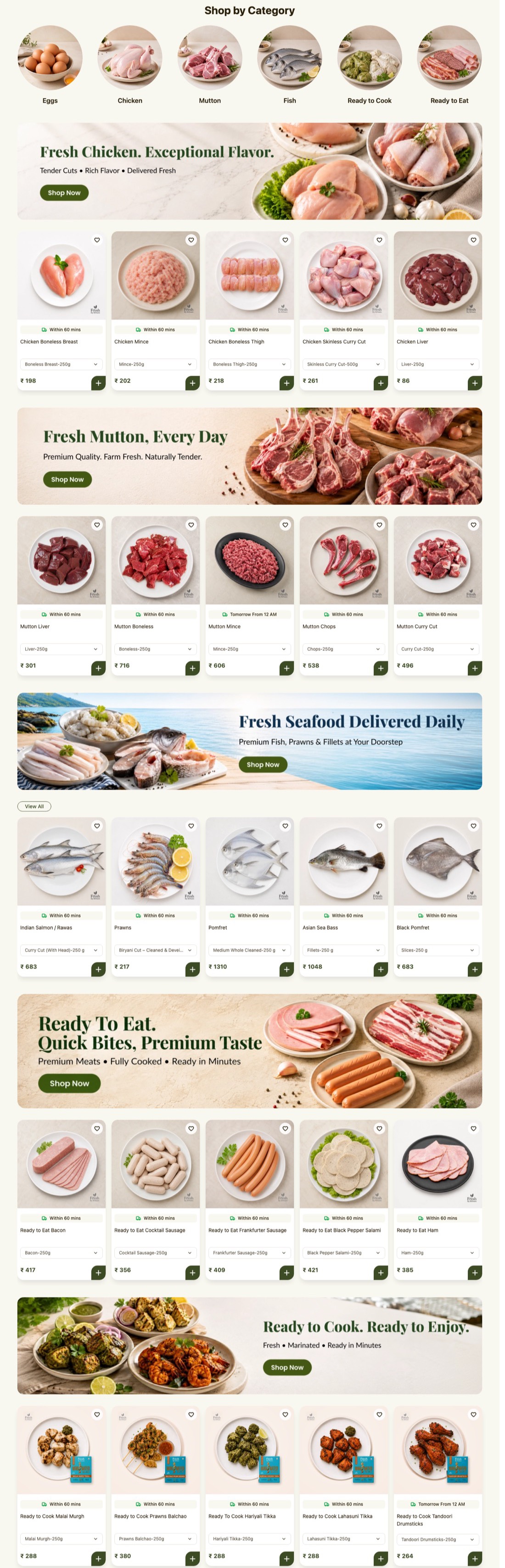 Fresh by Brham theme storefront